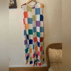 Colorful Checkered Sleeveless Jumpsuit